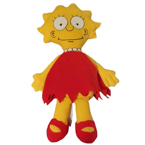 Mah Groening Red Yellow The Simpsons Lisa Soft‎ Lightweight Stuffed Toy 10.5" - Picture 2 of 8